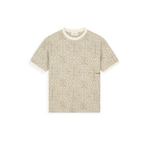 Pure Path Jacquard Pattern T-shirt Sand