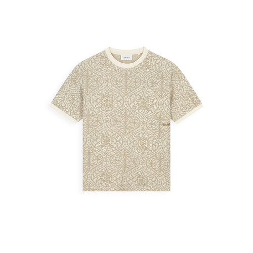 Pure Path Jacquard Pattern T-shirt Sand