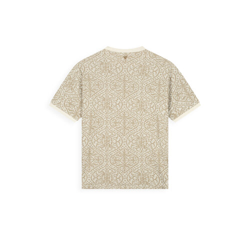 Pure Path Jacquard Pattern T-shirt Sand