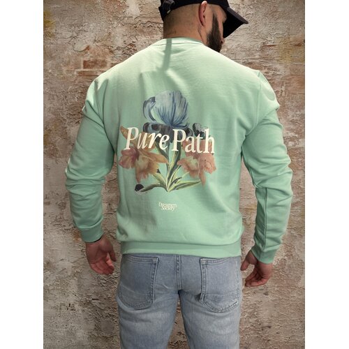 Pure Path Trio of Flowers Sweater Mint