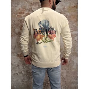 Pure Path Trio of Flowers Sweater Ecru