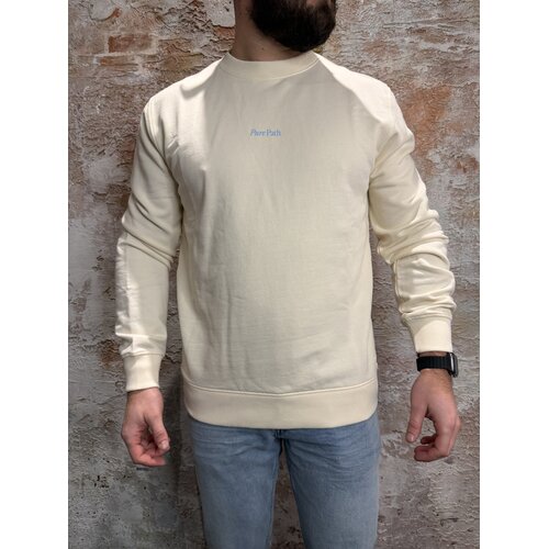 Pure Path Trio of Flowers Sweater Ecru Pure Path Trio of Flowers Sweater Ecru