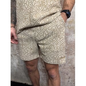 Pure Path Jacquard Pattern Shorts Sand