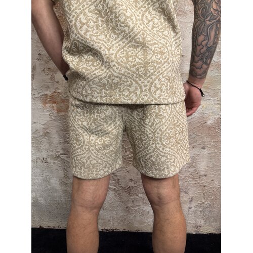 Pure Path  Jacquard Pattern Shorts Sand