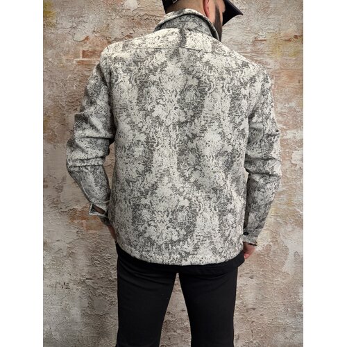 Pure Path Jacquard Flower Overshirt Black