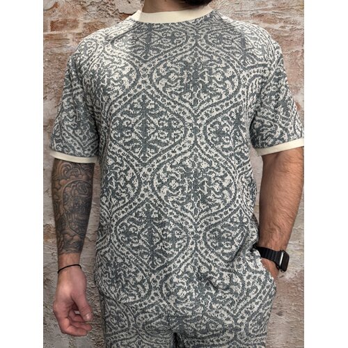 Pure Path Jacquard Pattern T-shirt Emerald