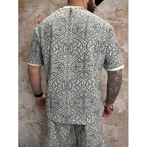 Pure Path Jacquard Pattern T-shirt Emerald