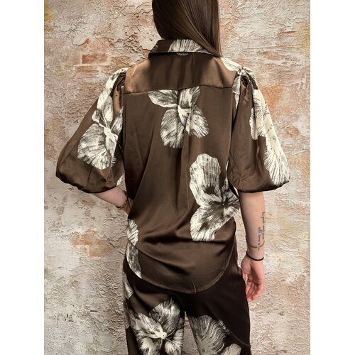 Sisters Point Ella-SH77 Shirt Brown Flower Sisters Point Ella-SH77 Shirt Brown Flower