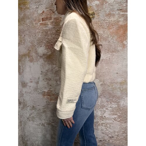 Malelions Label Bouclé Jacket Cream Malelions Label Bouclé Jacket Cream