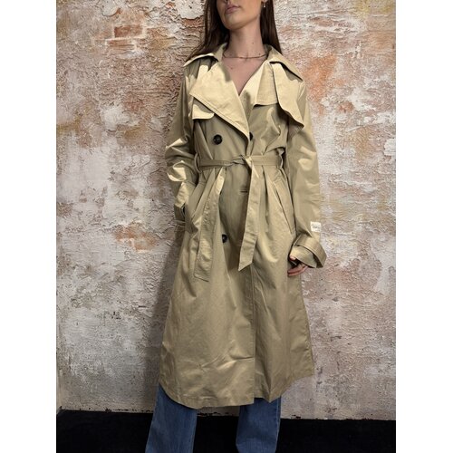 Malelions Label trench Coat Sand