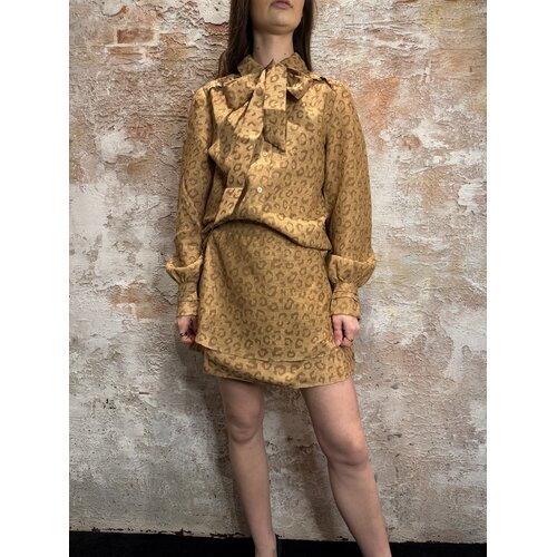 Nikkie Pragues Leopard Blouse Travertine