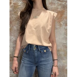 Josh V Sue T-Shirt Met Schoudervuling Pink