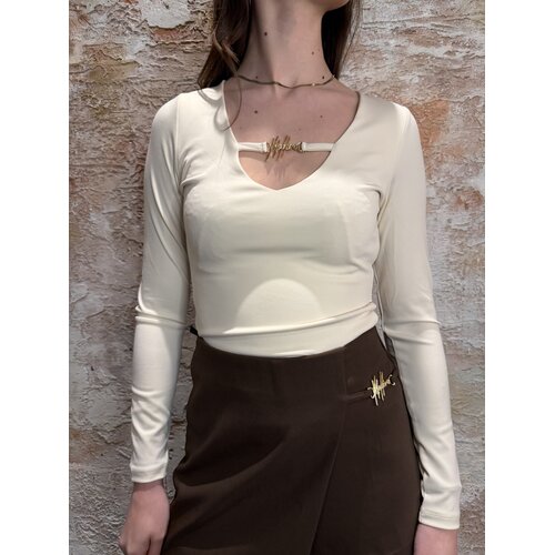 Malelions V-Neck Top Ecru