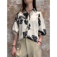 Ella-SH77 Shirt Cream Flower