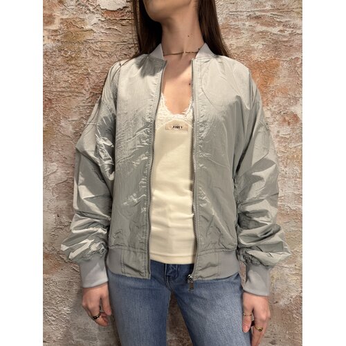Airforce Waxed Crinckle Bomber Metal Airforce Waxed Crinckle Bomber Metal