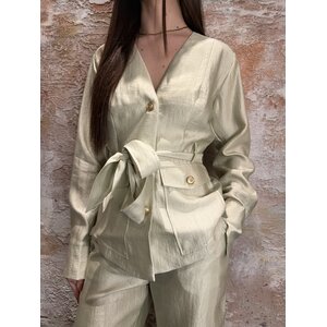 Nikkie Nikkie Porlamar Wrap Blouse Aloe Vera
