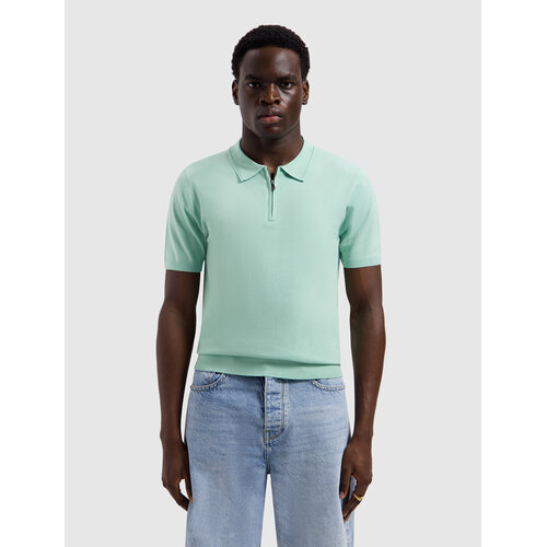 Pure Path Half-zip Flat Knit Polo Mint