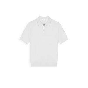 Pure Path Half-zip Flat Knit Polo OffWhite