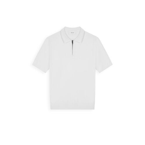 Pure Path Half-zip Flat Knit Polo OffWhite