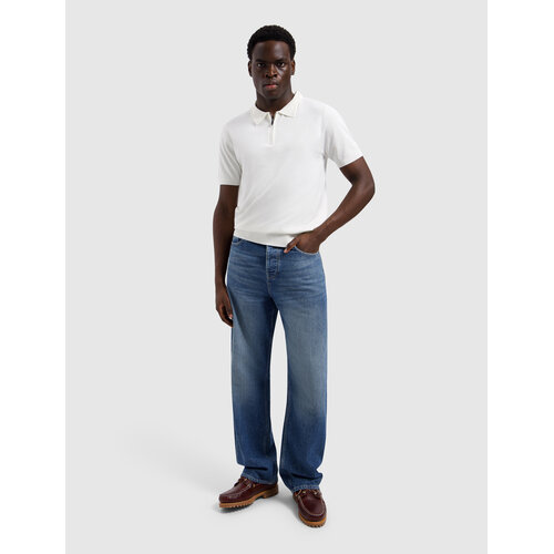 Pure Path Half-zip Flat Knit Polo OffWhite