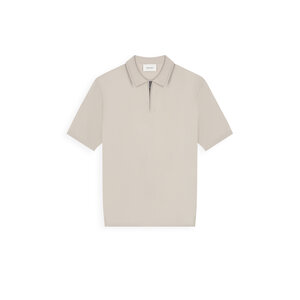 Pure Path Half-zip Flat Knit Polo Sand