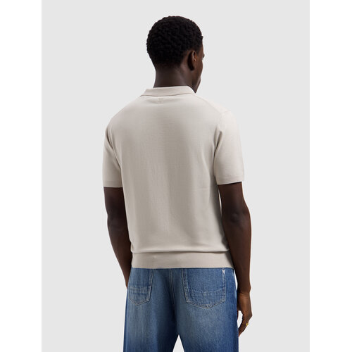 Pure Path Half-zip Flat Knit Polo Sand