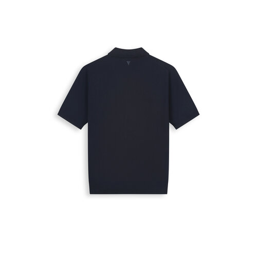 Pure Path Half-zip Flat Knit Polo Navy