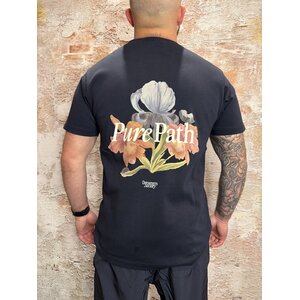 Pure Path Trio of Flowers T-shirt Navy