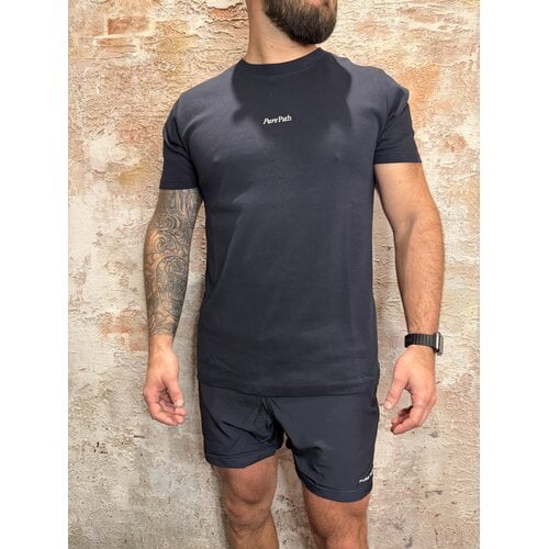 Pure Path Trio of Flowers T-shirt Navy