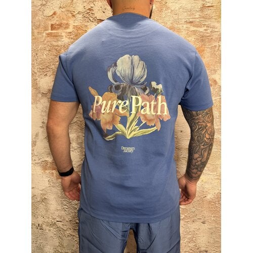 Pure Path Trio of Flowers T-shirt Blue