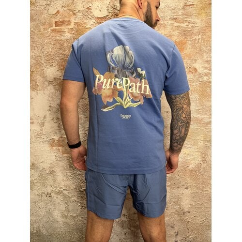 Pure Path Trio of Flowers T-shirt Blue