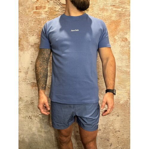 Pure Path Trio of Flowers T-shirt Blue