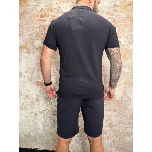 Pure Path Half-zip Flat Knit Polo Navy