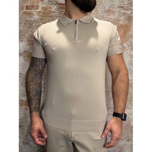 Pure Path Half-zip Flat Knit Polo Sand