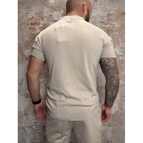 Pure Path Half-zip Flat Knit Polo Sand