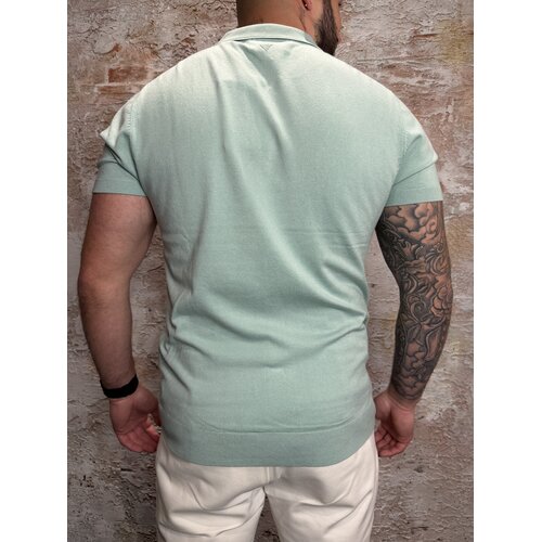 Pure Path Half-zip Flat Knit Polo Mint