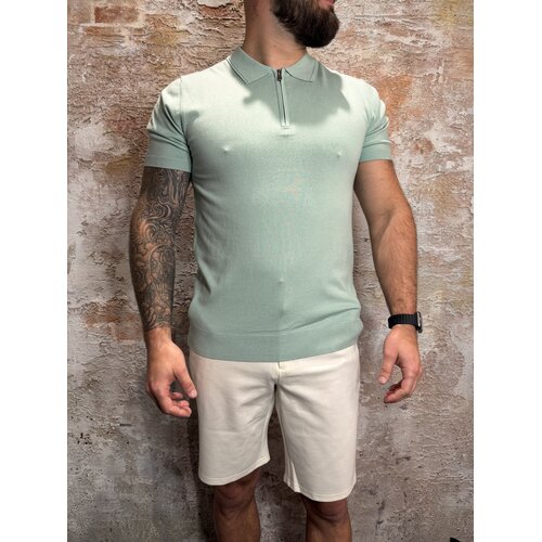 Pure Path Half-zip Flat Knit Polo Mint