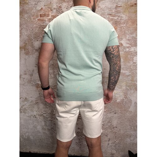Pure Path Half-zip Flat Knit Polo Mint