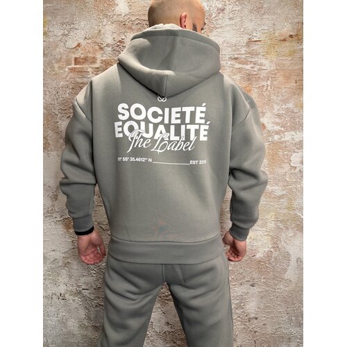 Equalité Societé 2.0 Full Zip Hoodie Grey