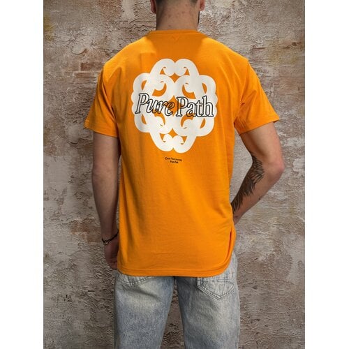 Pure Path Bold Emblem T-shirt Orange White