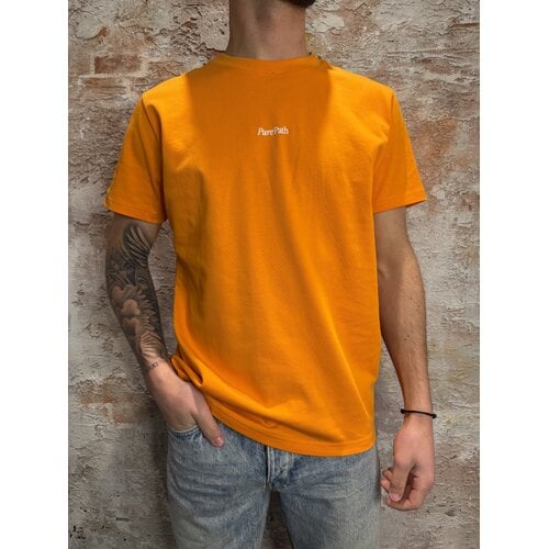Pure Path Bold Emblem T-shirt Orange White