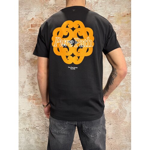 Pure Path Bold Emblem T-shirt Black Orange