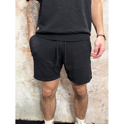 Pure Path Towel Bouclé Knitted Shorts Black
