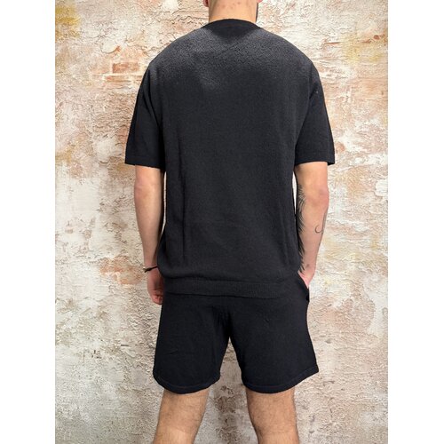 Pure Path Towel Bouclé Knitted Shorts Black