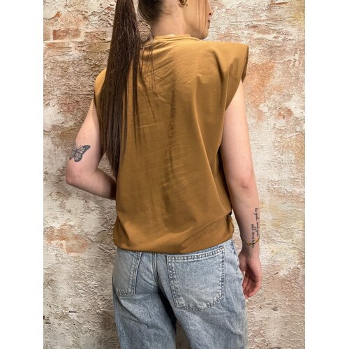 Josh V Sue T-Shirt Met Schoudervuling Brown