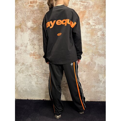 Equalité Oversized Trackpants Black Orange