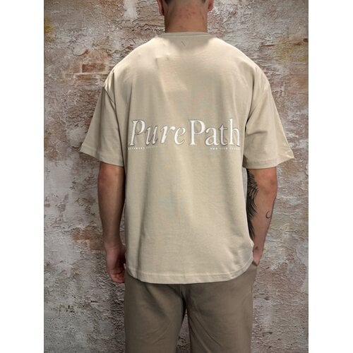 Pure Path Fundamental Logo T-shirt Sand