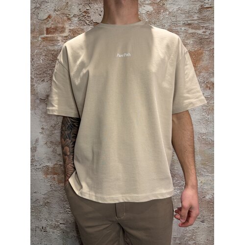 Pure Path Fundamental Logo T-shirt Sand