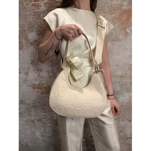 Valentino by Mario Valentino Samba Hobo Bag Round Ecru