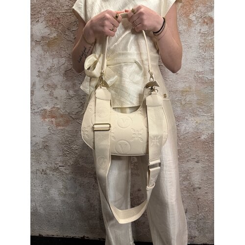 Valentino by Mario Valentino Samba Hobo Bag Round Ecru